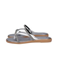 INTER-CHAUSSURES 【ITALIAN SHOEMAKERS】ダブルビジューストラップトングサンダル