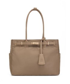 style code 【高密度ナイロン×レザー】ナイロンロングハンドルトートバッグ　軽量　大容量