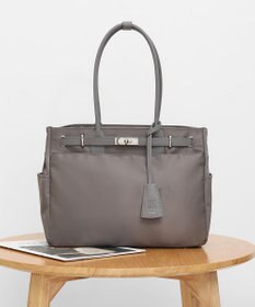 style code 【高密度ナイロン×レザー】ナイロンロングハンドルトートバッグ　軽量　大容量