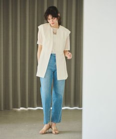 #Newans 【洗濯機可能/ストレッチ】ペプラムジレ