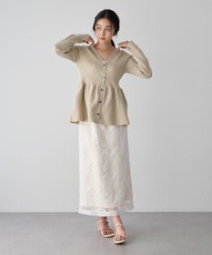 YECCA VECCA ペプラムカーディガン