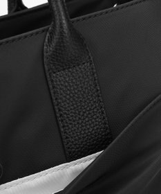 style code 【高密度ナイロン×レザー】ナイロンロングハンドルトートバッグ　軽量　大容量