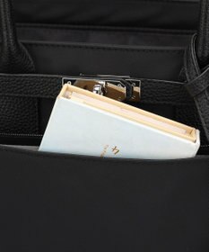 style code 【高密度ナイロン×レザー】ナイロンロングハンドルトートバッグ　軽量　大容量