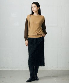 自由区 L 【カタログ掲載】ファインウールカシミヤクルーネック ニット