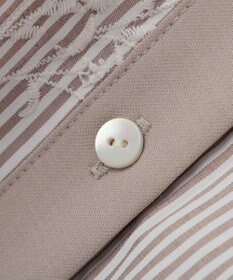 YECCA VECCA ストライプ柄フラワー刺繍ワンピース