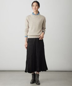 J.PRESS LADIES ライトマイクロスエード プリーツ スカート