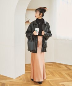 WEGO ヴィンテージライクFレザーブルゾン