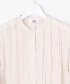 J.PRESS LADIES L 【WEB限定・洗える】ラミーポプリン ピンタック ブラウス