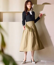 Feroux 襟付きドッキング ワンピース