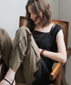 YECCA VECCA 2wayアシメデザインノースリーブブラウス