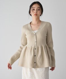 YECCA VECCA ペプラムカーディガン