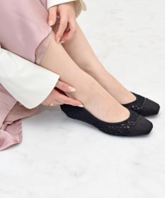 Bridget Birkin 【Bridget Birkin】レースチュール切り替えパンプス