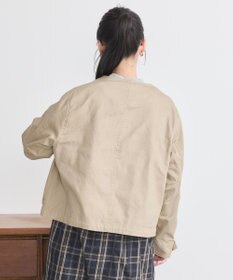 earth music&ecology パーカー付きミリタリーブルゾン