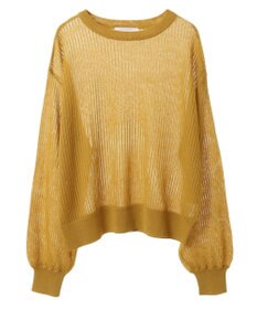 Green Parks ラメシアーリブニットプルオーバー