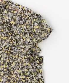 組曲 【先行予約】インプレッションフラワープリント フリルブラウス