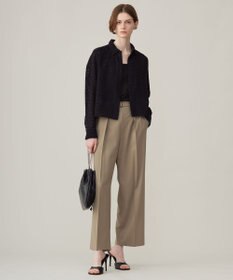 ICB 【洗える】フェザーエンブロイダリー クロップドシャツ