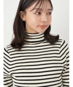 earth music&ecology やわらかタッチリブタートルネックプルオーバー