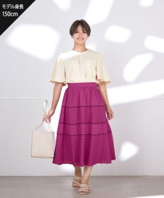 Tiaclasse L 【新色追加・洗える】幅広く活躍が期待できるレース切替スカート