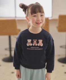 ANY KIDS 【らくっトレーナー】アニマル 裏毛 サガラ刺しゅう トレーナー