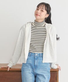 earth music&ecology パーカー付きミリタリーブルゾン