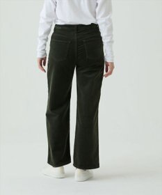 caqu ワイドフィット 裏起毛コーデュロイパンツ