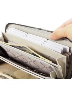 PELLE BORSA ハニカムラウンド長財布 Bark Goods バークグッズ 4832