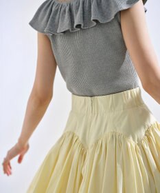 組曲 L 【組曲×setsuko sagittaire】カップ付きフリルTシャツ