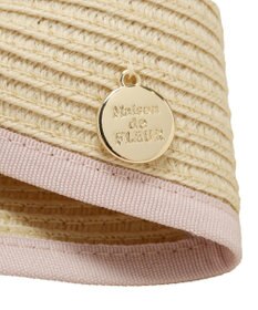 Maison de FLEUR 【手洗い可能】リボンスリットパイピングハット