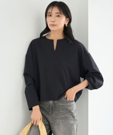 UNFILO マイビューティ キーネックブラウス