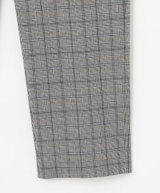 自由区 【裏起毛/撥水加工】TRギャバ グレンチェック テーパードパンツ