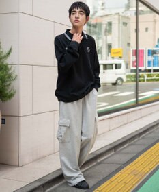 WEGO 【ユニセックス着用ITEM/MLサイズ展開】モチーフロゴポロスウェット