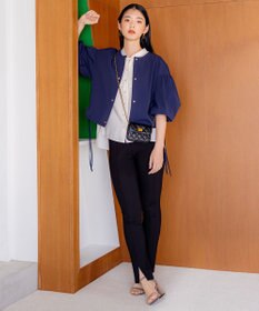 組曲 【洗える・イージーケア】シアーカルゼ ボウタイ ブラウス