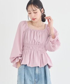 earth music&ecology バルーンヘムブラウス