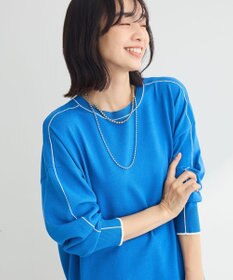 Green Parks アンチピリングライン入りニットプルオーバー