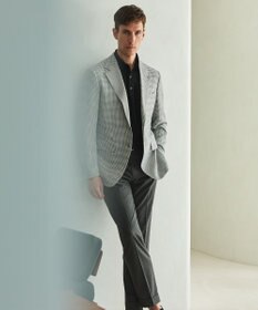 GOTAIRIKU 【尾州】ストレッチメッシュジャケット_千鳥格子柄