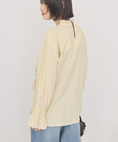 AMERICAN HOLIC スタンドフリルストライプスキッパーブラウス