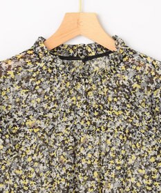 組曲 【先行予約】インプレッションフラワープリント フリルブラウス