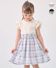 ANY KIDS チェック ドッキングワンピース