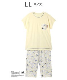 WACOAL ワコール_リラックス＆スリープ パジャマ 3分袖 半袖 8分丈 綿100%(本体) PEANUTS スヌーピー レディース FDT158 /ワコール