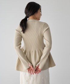 YECCA VECCA ペプラムカーディガン