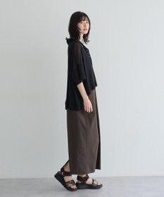 YECCA VECCA 【2点SET】シアーポロシャツ×キャミワンピース