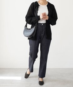 woadblue ＜坪田あさみさんコラボ＞ワイドテーパード  デニムパンツ