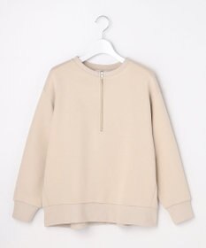 J.PRESS LADIES L 裏毛 ハーフジップ プルオーバー