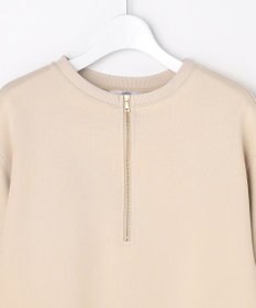 J.PRESS LADIES L 裏毛 ハーフジップ プルオーバー