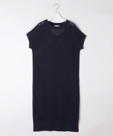 自由区 【ワコールコラボ】【カタログ掲載・洗える】レーシーニット ドレス