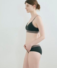 une nana cool 綿ベア天竺 カラーブロッキング ノンワイヤーブラジャー