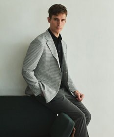 GOTAIRIKU 【尾州】ストレッチメッシュジャケット_千鳥格子柄