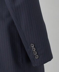 GOTAIRIKU 横に伸びる【TasmaniaWool/タマニアウール】ストレッチ スーツ（ネイビーストライプ）