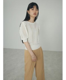 Green Parks ａ．透かし柄ニットプルオーバー