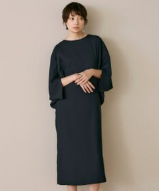 ICB L 【UVケア・接触冷感・速乾・防シワ・洗える】FluidBackSatinドルマンスリーブワンピース